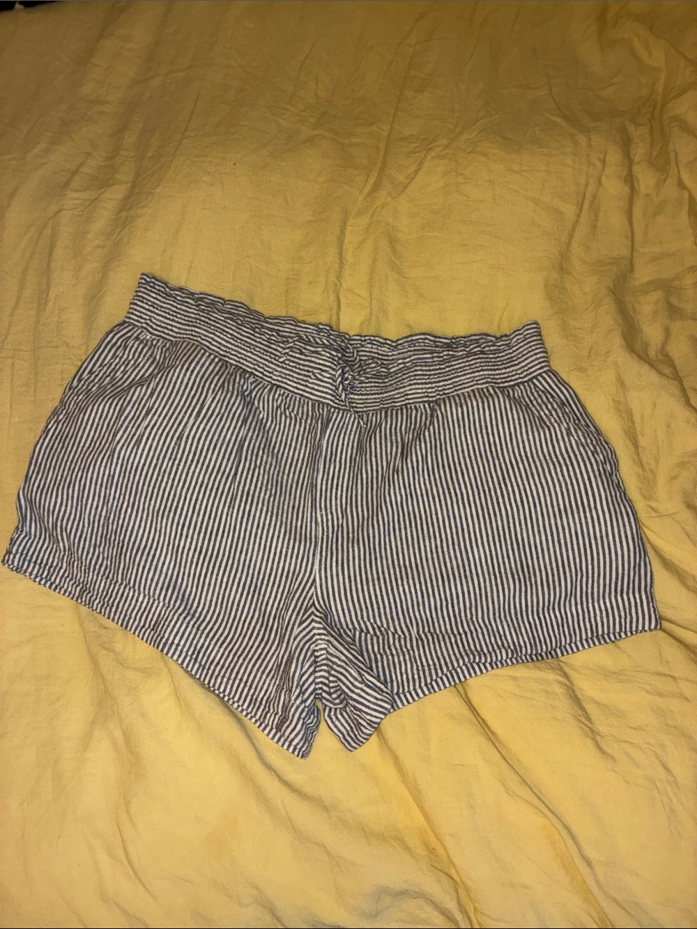 Striped Blue & White Women’s Casual Shorts